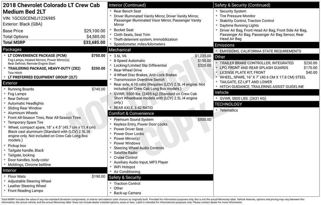 used 2018 Chevrolet Colorado car, priced at $22,988