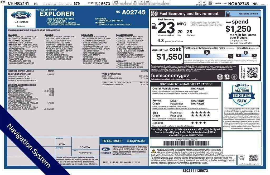 used 2022 Ford Explorer car, priced at $26,988