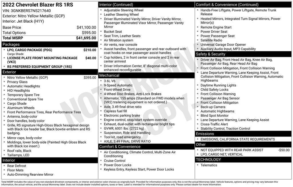 used 2022 Chevrolet Blazer car, priced at $25,988