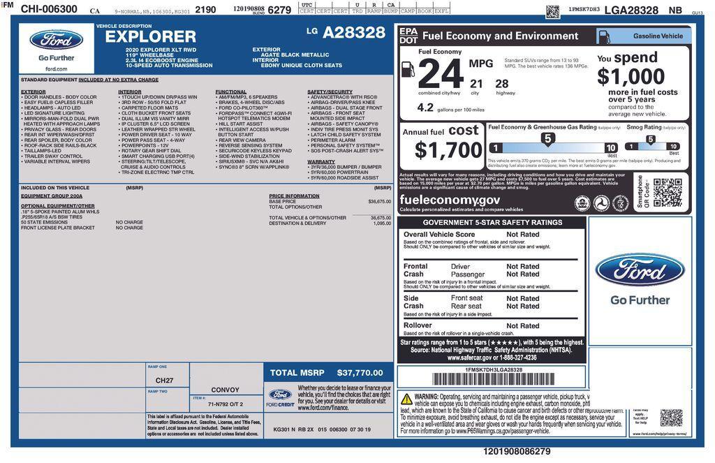 used 2020 Ford Explorer car, priced at $22,988