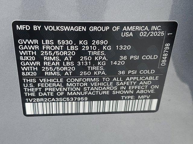 new 2025 Volkswagen Atlas car, priced at $45,702