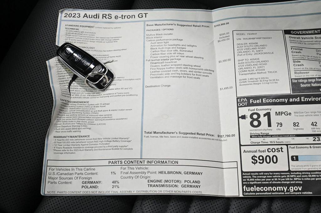 used 2023 Audi RS e-tron GT car, priced at $76,995