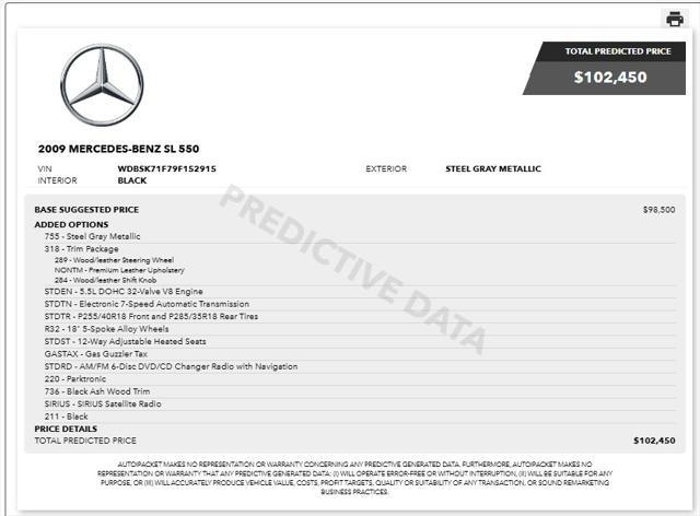 used 2009 Mercedes-Benz SL-Class car, priced at $26,995