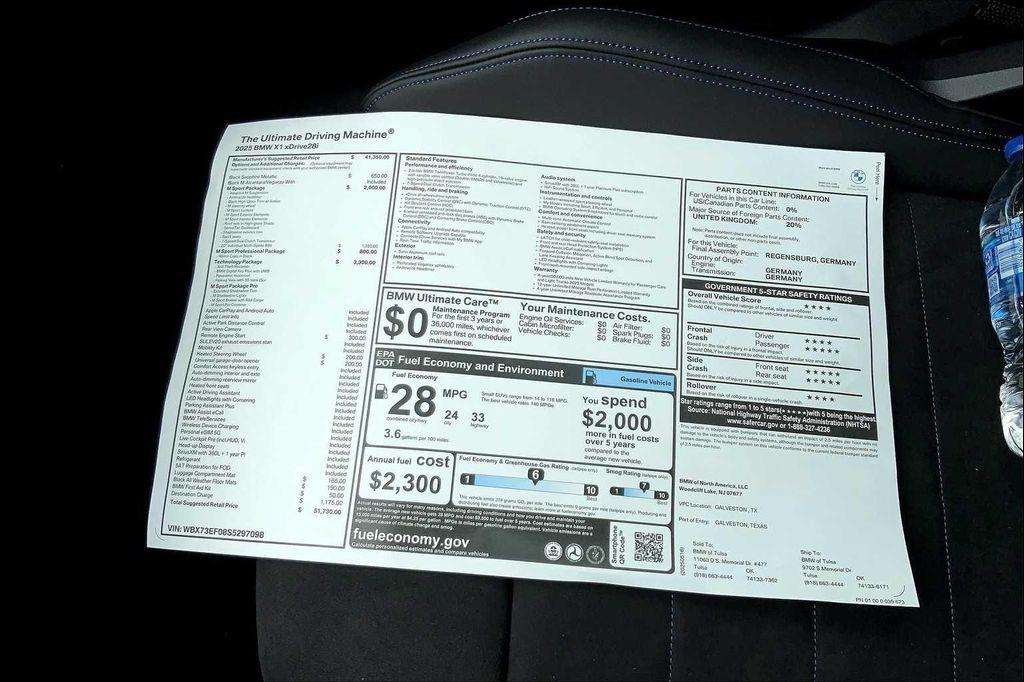 new 2025 BMW X1 car, priced at $51,730