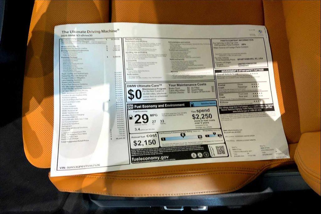 new 2026 BMW X3 car, priced at $60,545