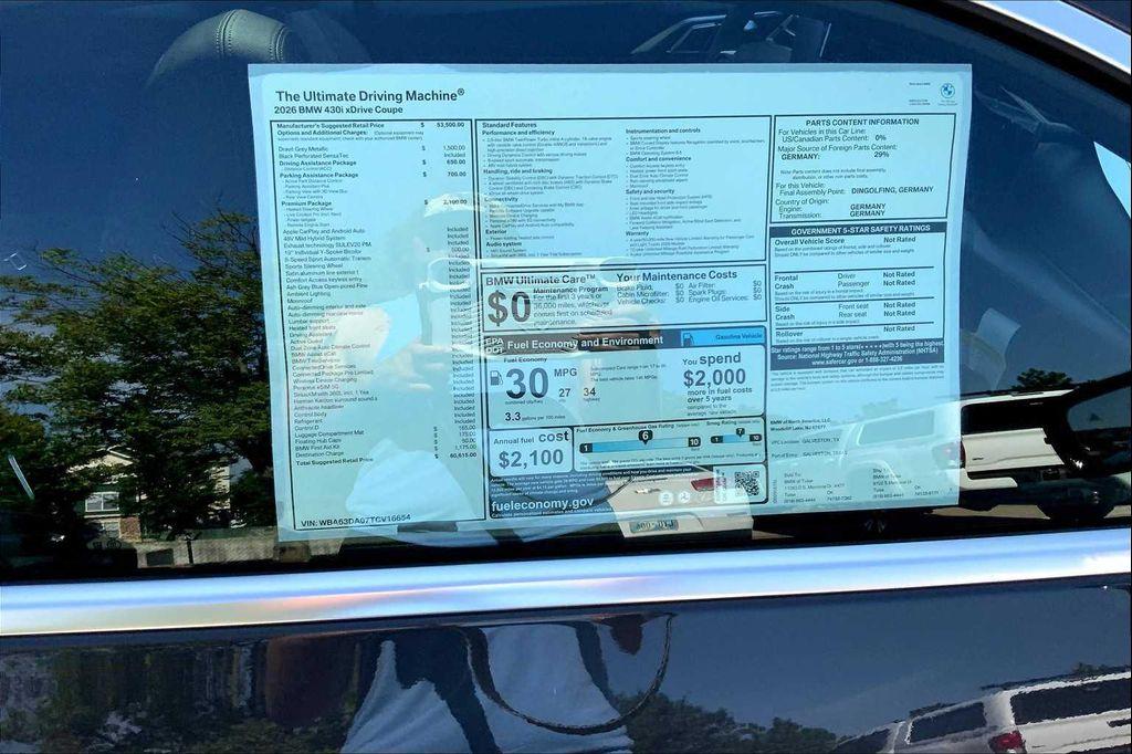 new 2026 BMW 430 car, priced at $55,990