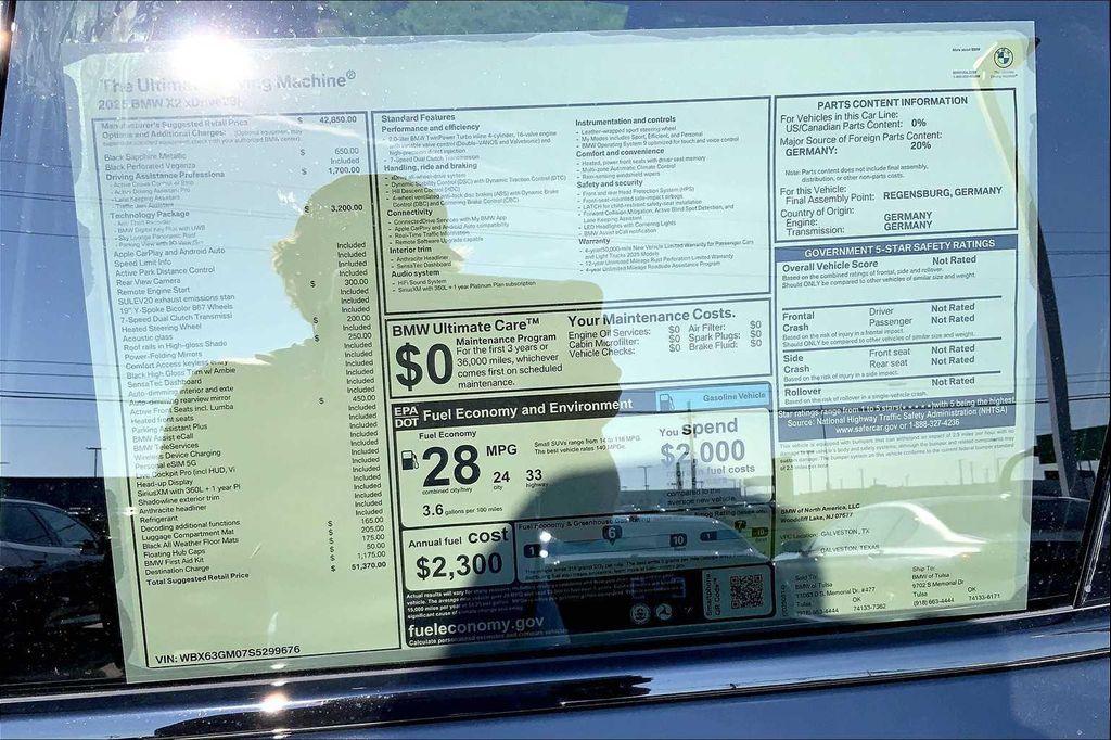 new 2025 BMW X2 car, priced at $47,990