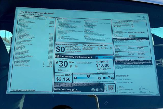 new 2024 BMW 530 car, priced at $67,605