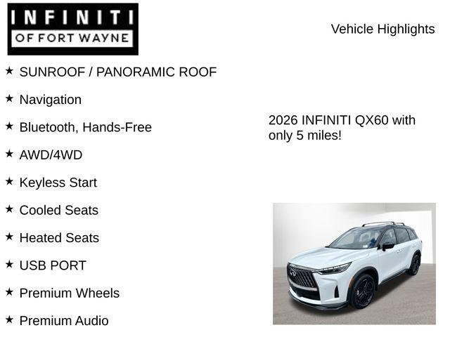 new 2026 INFINITI QX60 car, priced at $66,290