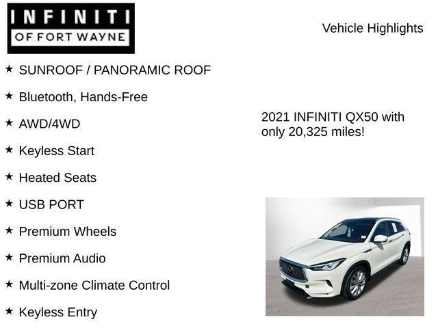 used 2021 INFINITI QX50 car, priced at $26,394