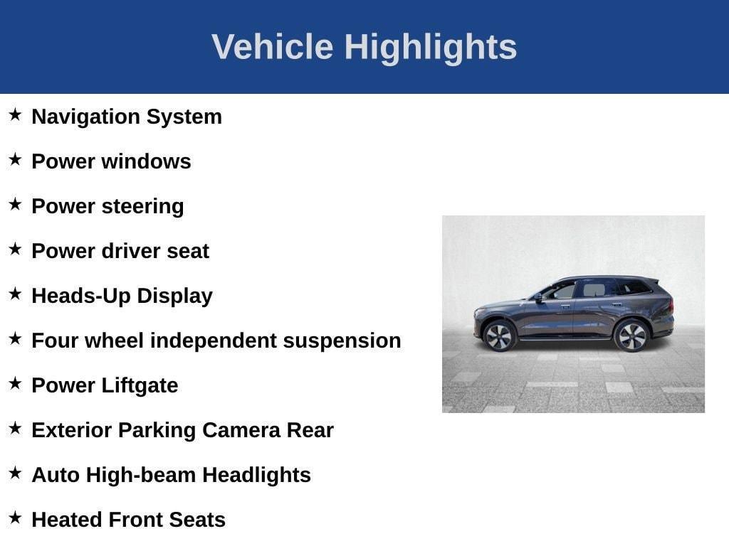 new 2025 Volvo EX90 car, priced at $85,045