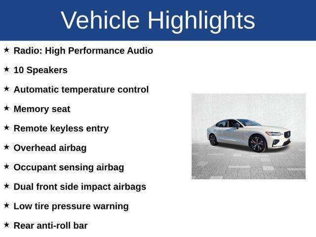 used 2024 Volvo S60 car, priced at $26,485