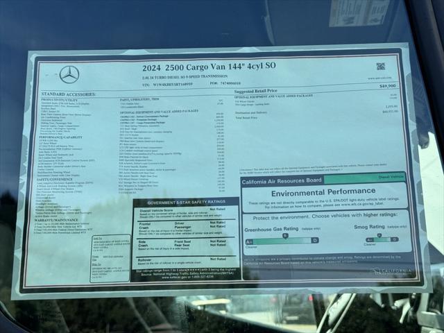 new 2024 Mercedes-Benz Sprinter 2500 car, priced at $60,921