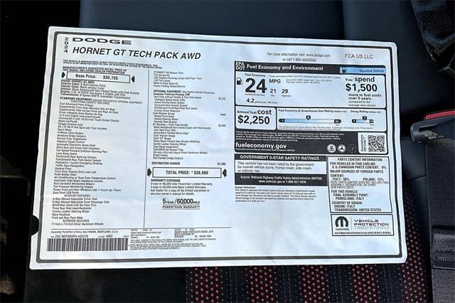 new 2024 Dodge Hornet car, priced at $37,579
