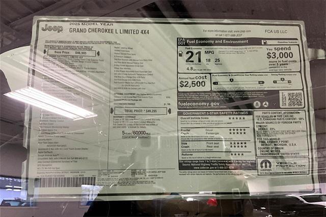 new 2025 Jeep Grand Cherokee L car, priced at $49,295