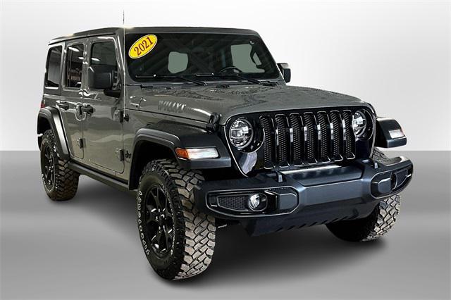 used 2021 Jeep Wrangler car, priced at $27,500