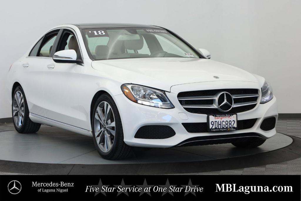 used 2018 Mercedes-Benz C-Class car, priced at $21,100