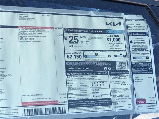 new 2024 Kia Sportage car, priced at $34,865