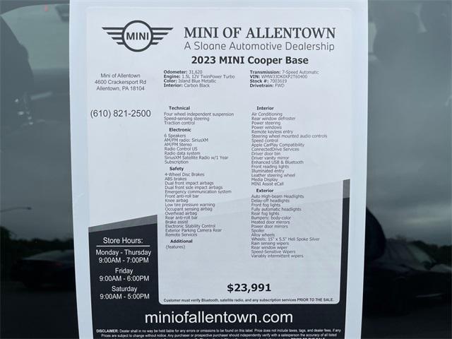 used 2023 MINI Hardtop car, priced at $23,392