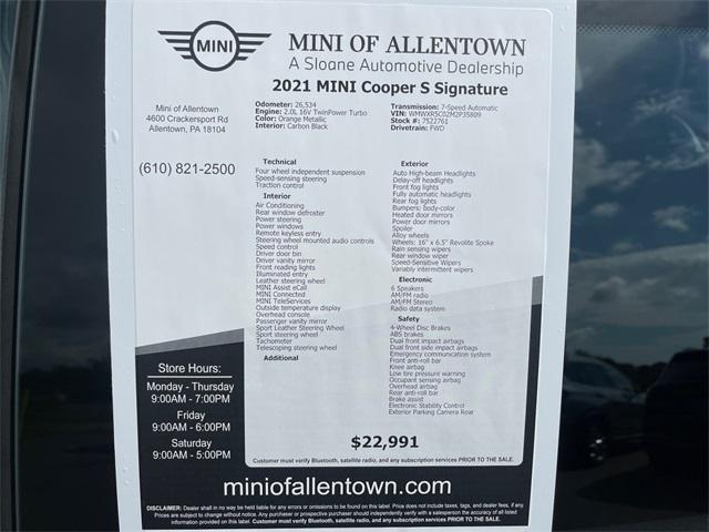 used 2021 MINI Hardtop car, priced at $21,892