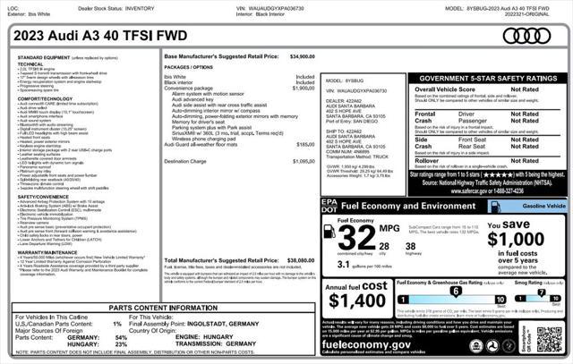 used 2023 Audi A3 car, priced at $23,973