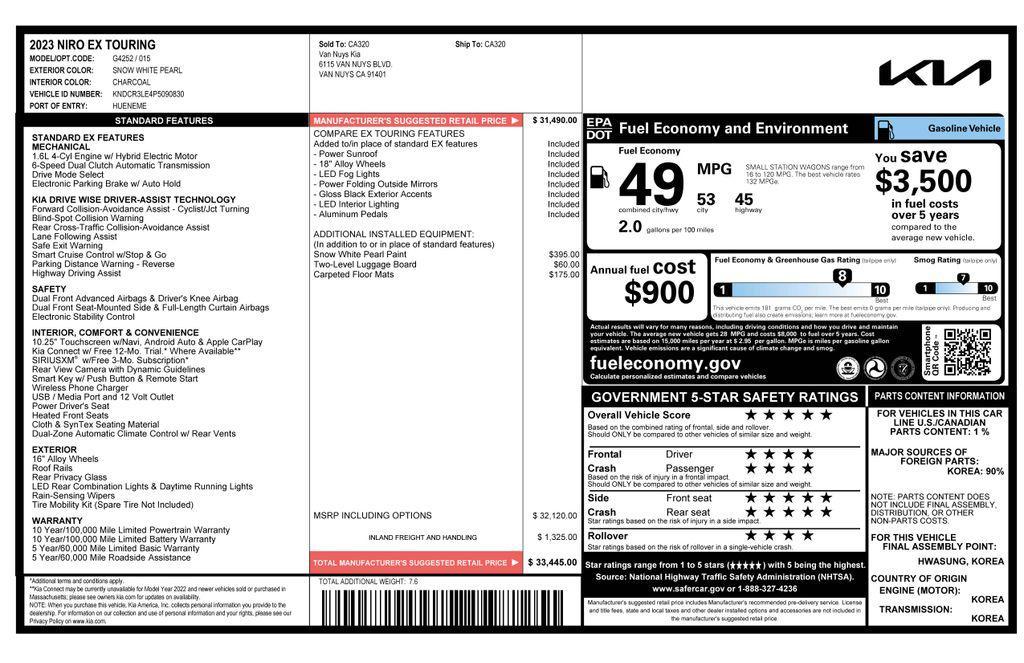 used 2023 Kia Niro car, priced at $22,975