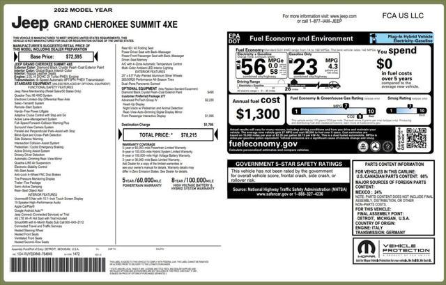 used 2022 Jeep Grand Cherokee 4xe car, priced at $40,975