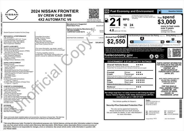 used 2024 Nissan Frontier car, priced at $28,973