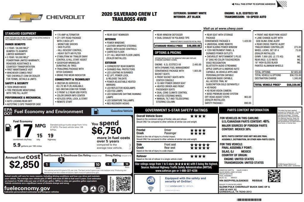 used 2020 Chevrolet Silverado 1500 car, priced at $31,473