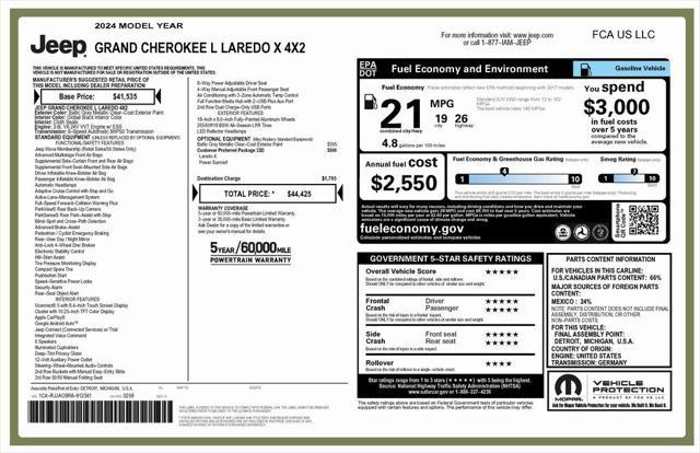 used 2024 Jeep Grand Cherokee L car, priced at $33,573
