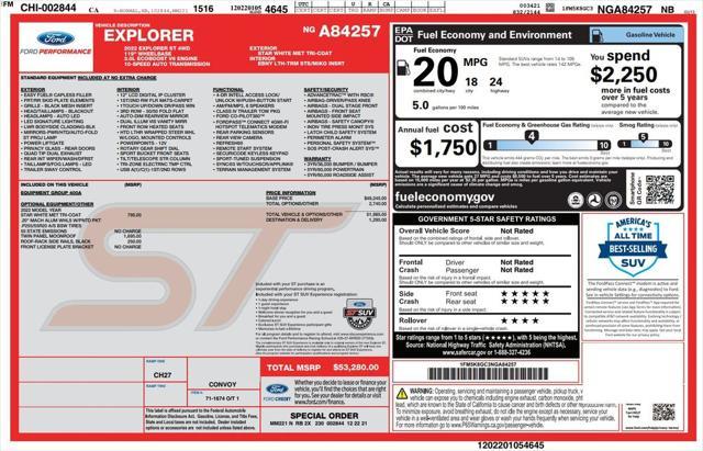used 2022 Ford Explorer car, priced at $38,673