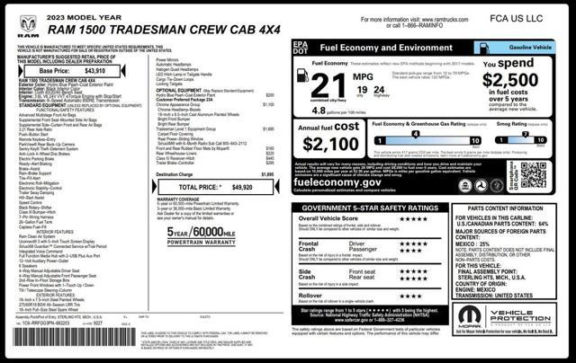 used 2023 Ram 1500 car, priced at $33,575