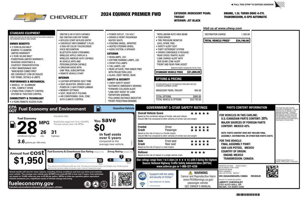 used 2024 Chevrolet Equinox car, priced at $25,973