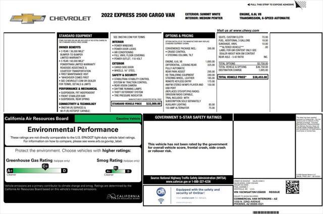 used 2022 Chevrolet Express 2500 car, priced at $29,973
