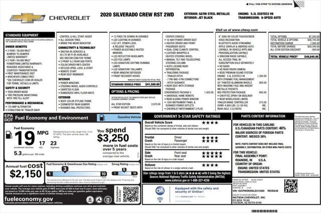 used 2020 Chevrolet Silverado 1500 car, priced at $28,973