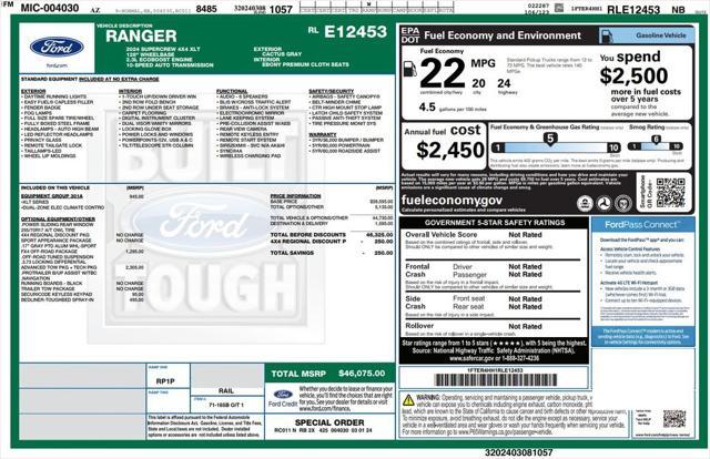used 2024 Ford Ranger car, priced at $40,973