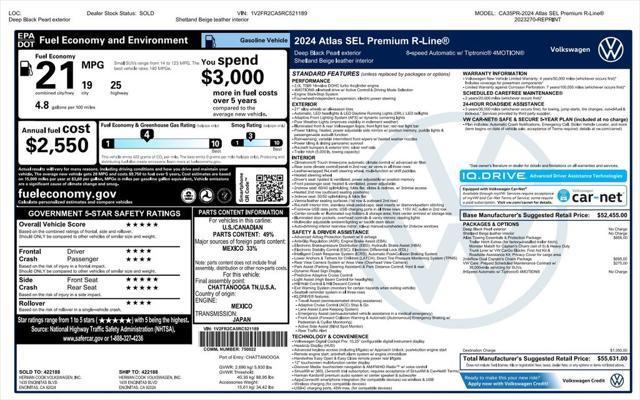 used 2024 Volkswagen Atlas car, priced at $44,975