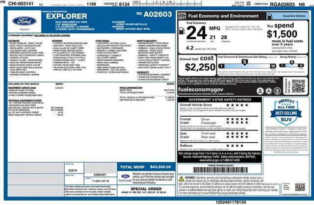 used 2024 Ford Explorer car, priced at $27,973