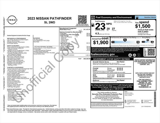 used 2023 Nissan Pathfinder car, priced at $29,475