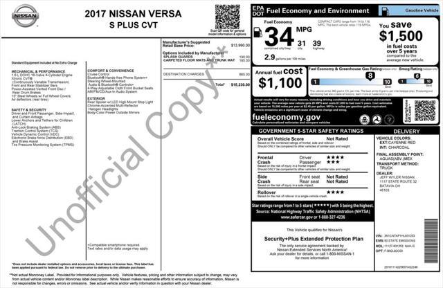 used 2017 Nissan Versa car, priced at $8,495