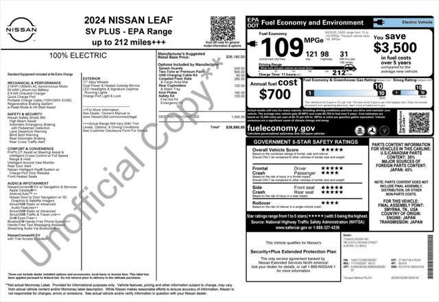 used 2024 Nissan Leaf car, priced at $19,973