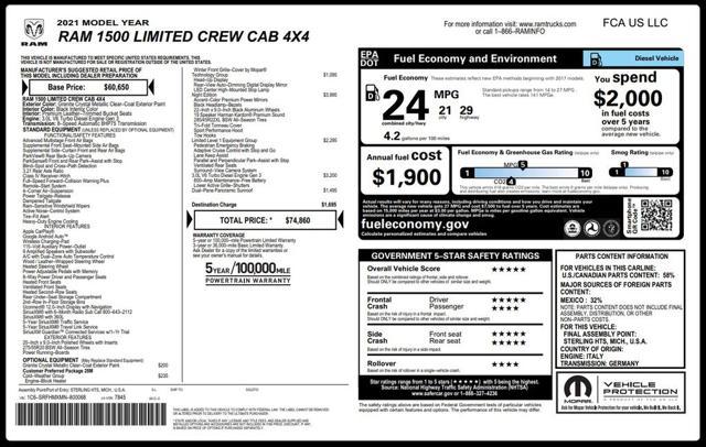 used 2021 Ram 1500 car, priced at $44,975