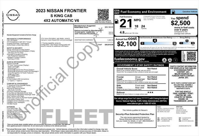 used 2023 Nissan Frontier car, priced at $25,973