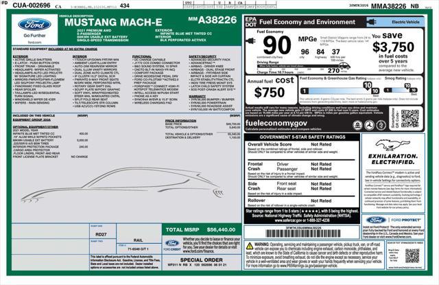 used 2021 Ford Mustang Mach-E car, priced at $26,973