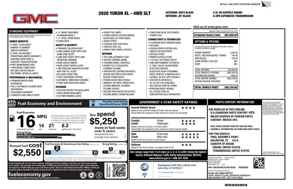 used 2020 GMC Yukon XL car, priced at $28,673