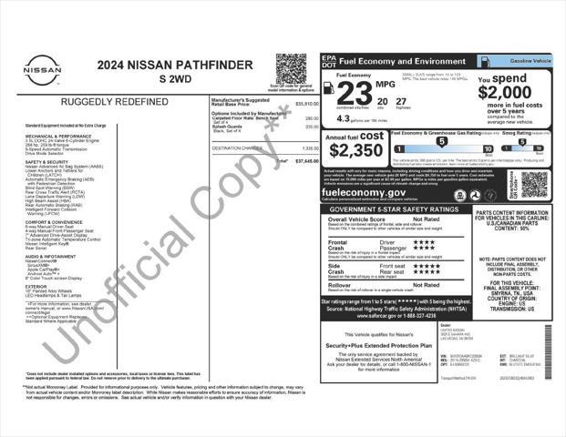 used 2024 Nissan Pathfinder car, priced at $27,573