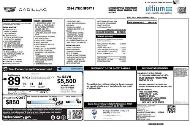 used 2024 Cadillac LYRIQ car, priced at $40,973