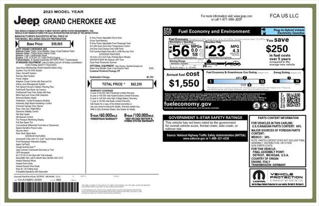 used 2023 Jeep Grand Cherokee 4xe car, priced at $31,973