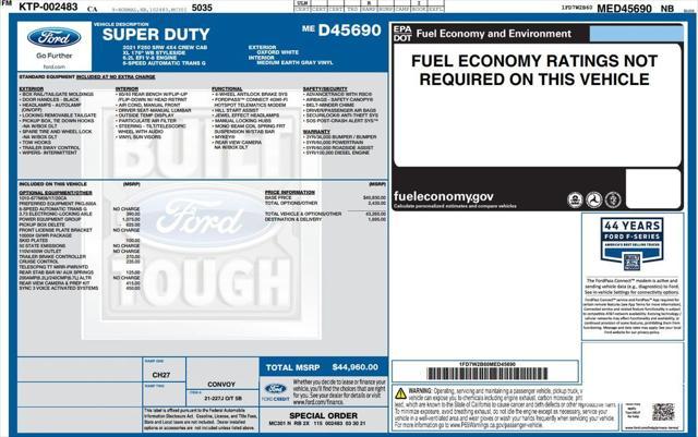 used 2021 Ford F-250 car, priced at $40,973