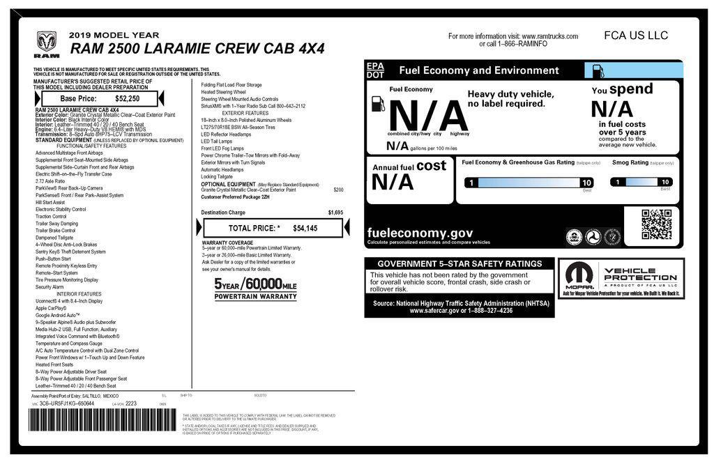 used 2019 Ram 2500 car, priced at $41,995